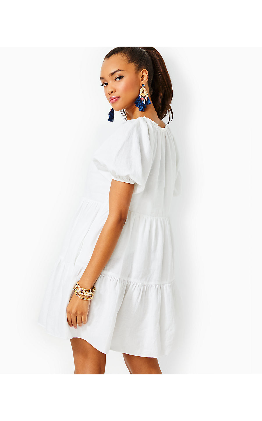 short sleeve linen dress